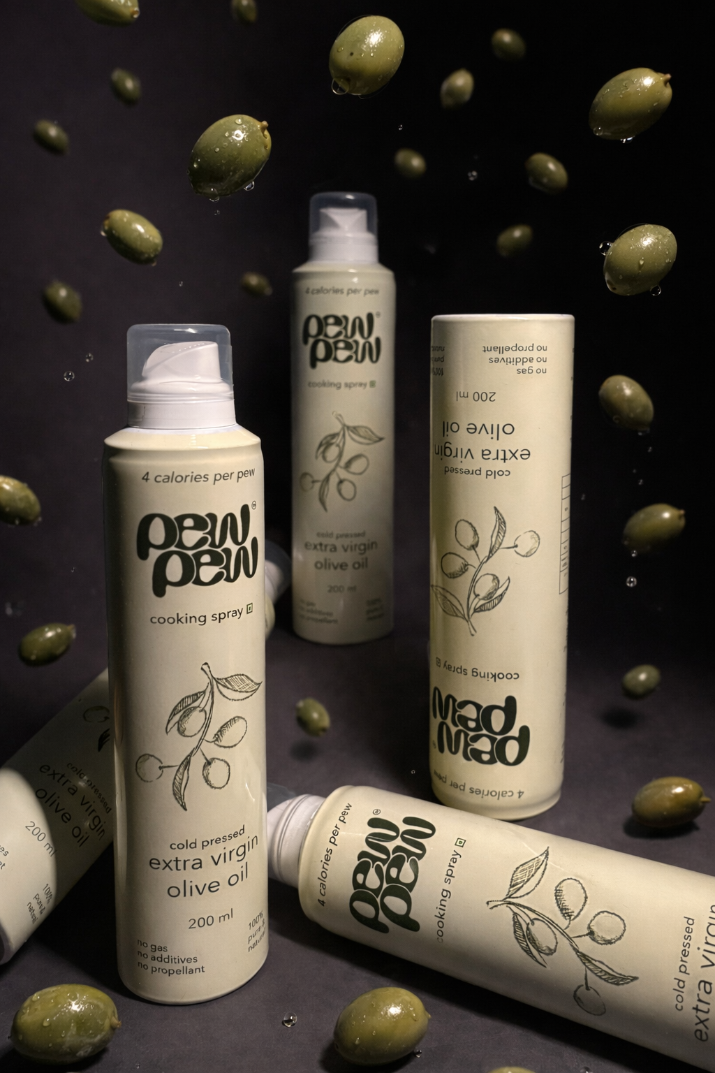 Pack of 3 | Extra Virgin Olive Oil Cooking Spray | 200 ml | Low Calorie | 100% Pure & Natural