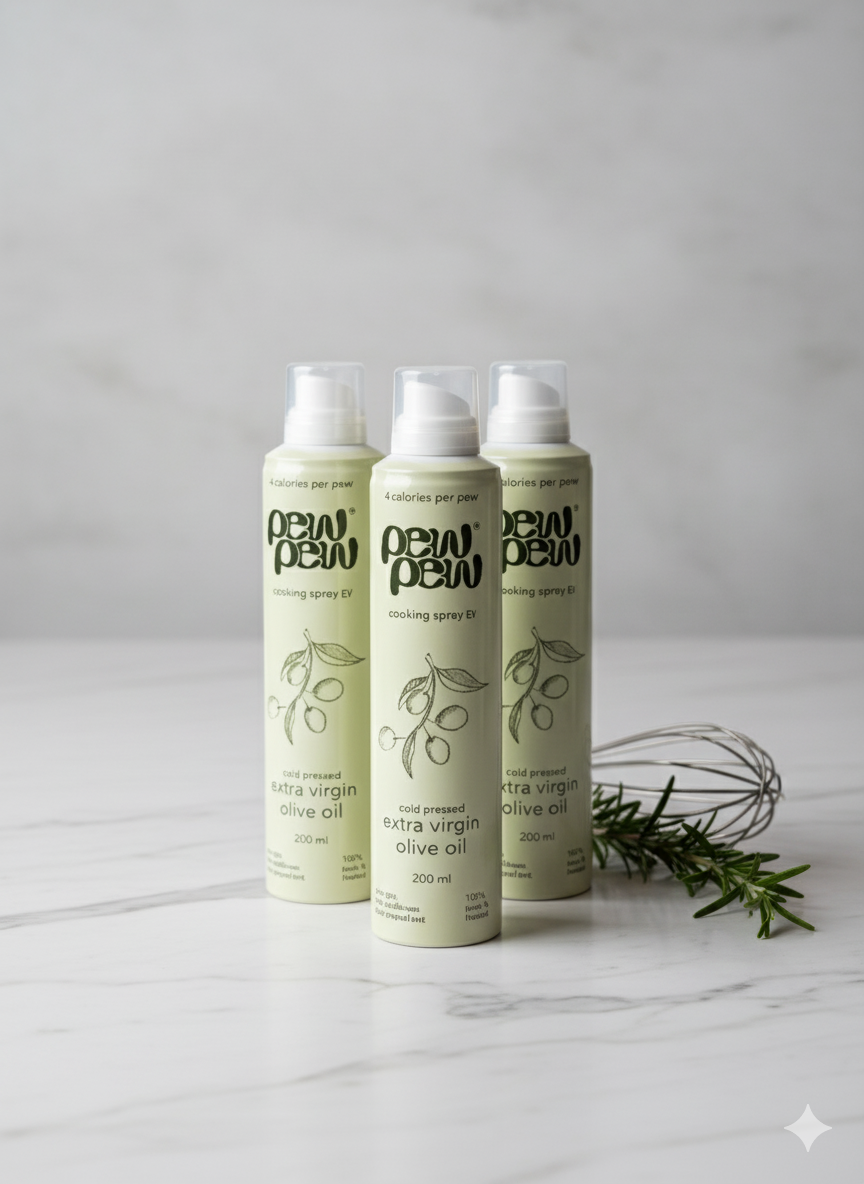 Pack of 3 | Extra Virgin Olive Oil Cooking Spray | 200 ml | Low Calorie | 100% Pure & Natural